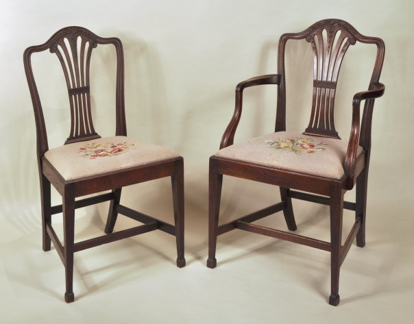 Set 10 Georgian Style Dining Chairs - Inv. #10367