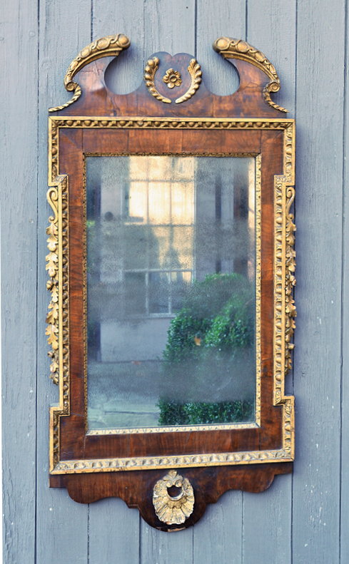 George I Walnut Parcel Gilt Mirror - Inv. #10415